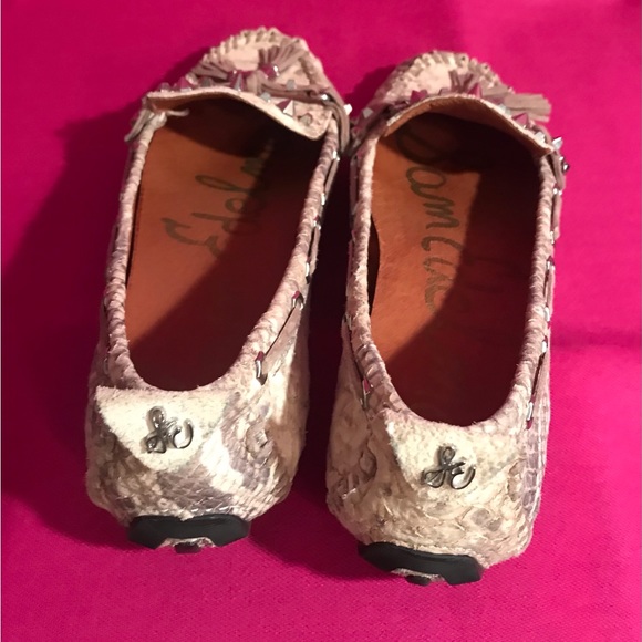 Sam Edelman Jalen Driving Loafer Moccasin Snakeskin - Picture 3 of 6